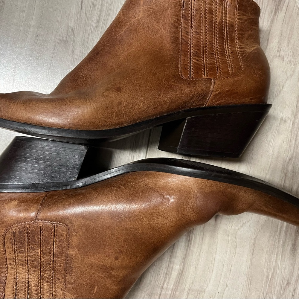 Matisse Brown Leather Pointed Toe Ankle Booties - Picture 5 of 7